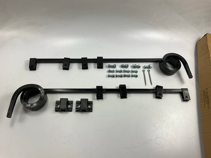 GLOBETECH Pair 3 Coil Straight Down 0.64'' Bar Truck Mud Flap Hangers Kit 30''