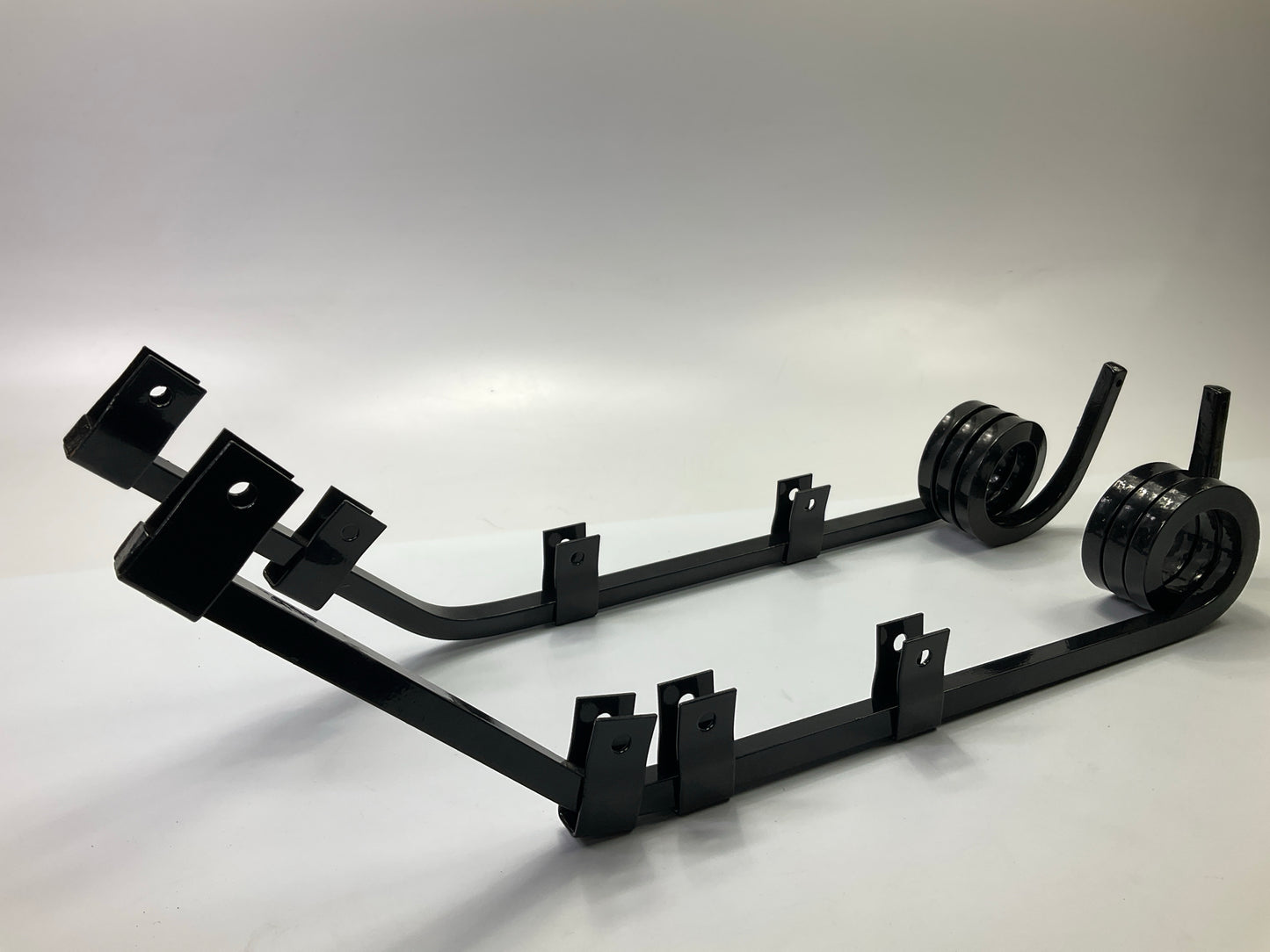 Globetech GT-2733B Angled Triple Coil Square Bar Mud Flap Hangers 27.64'' Kit