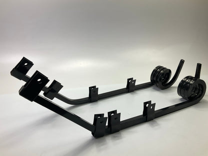 Globetech GT-2733B Angled Triple Coil Square Bar Mud Flap Hangers 27.64'' Kit