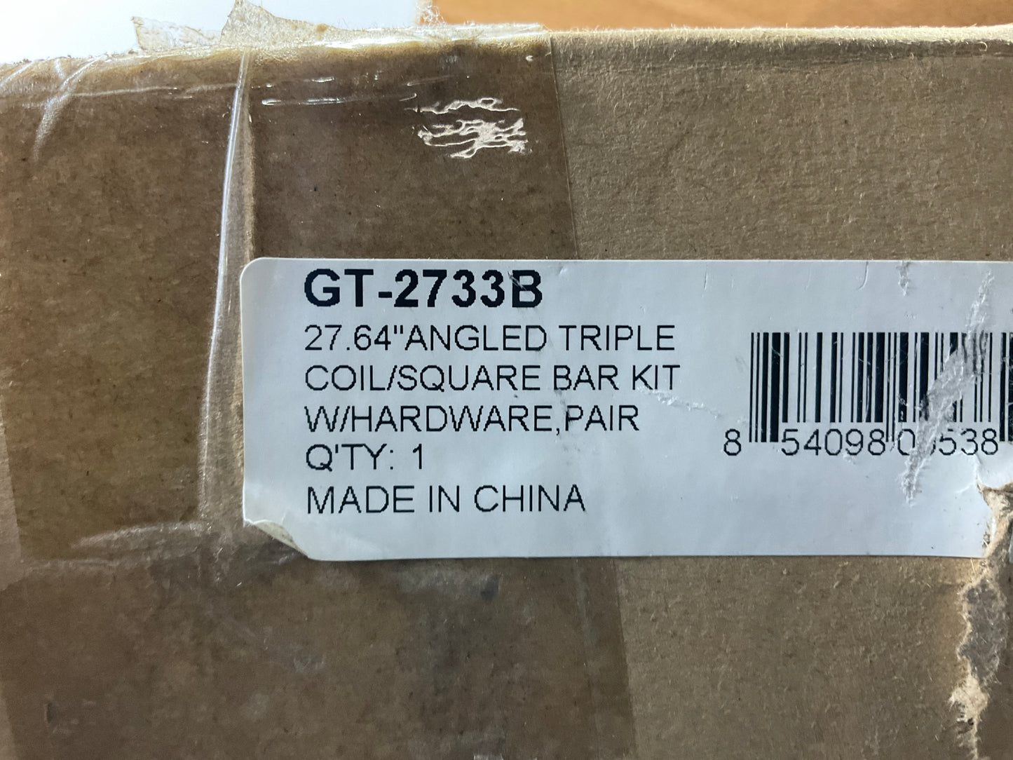 Globetech GT-2733B Angled Triple Coil Square Bar Mud Flap Hangers 27.64'' Kit