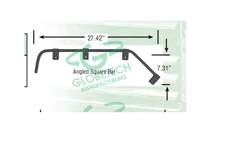 (10) Globetech GT-2735A Steel Semi Truck Standard Angled Mud Flap Hangers 27.42''