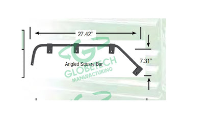 (10) Globetech GT-2735A Steel Semi Truck Standard Angled Mud Flap Hangers 27.42''