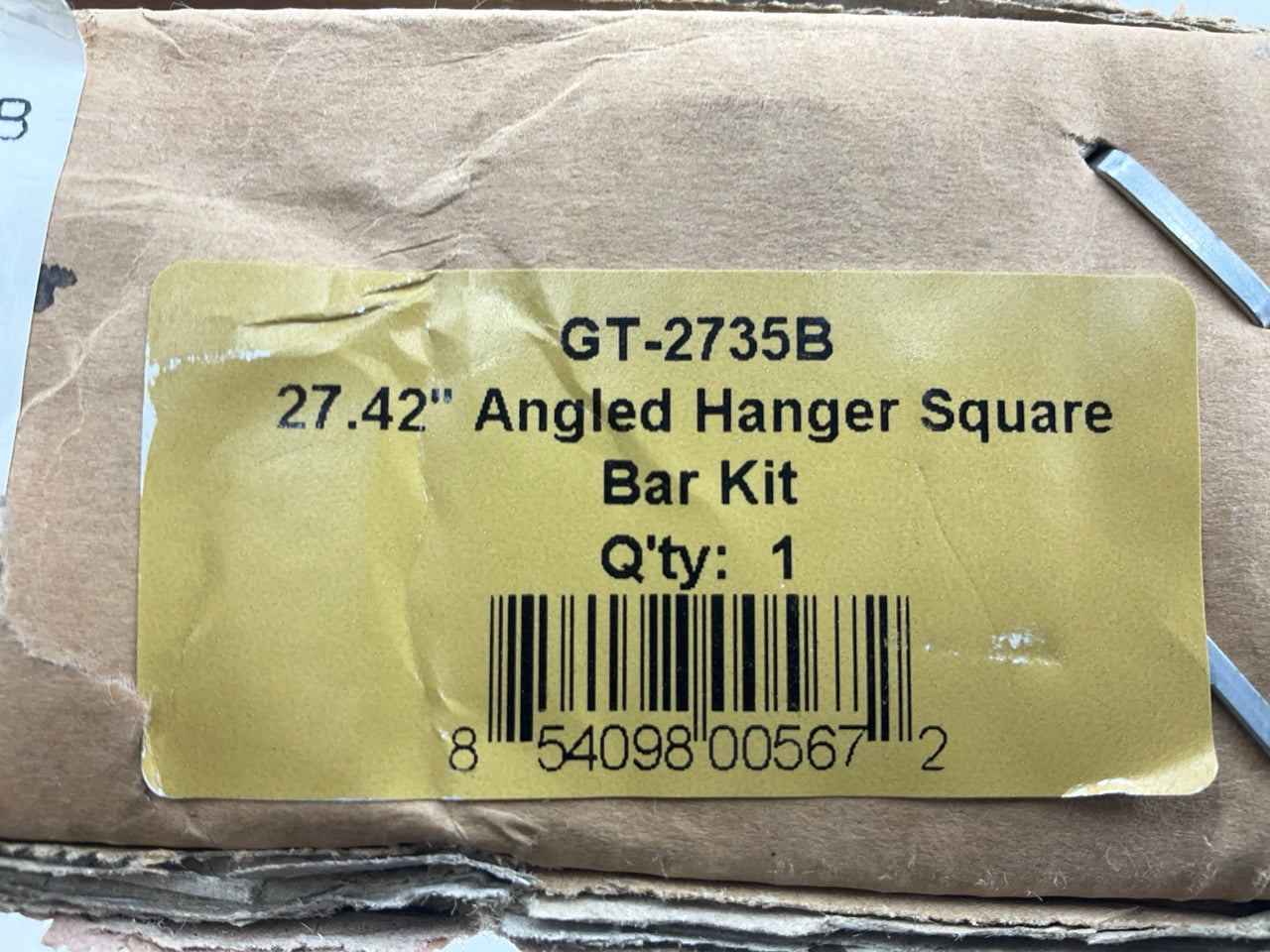 GLOBETECH Angled Heavy Duty Mud Flap Hanger Universal Square Bar 27.42'' Kit