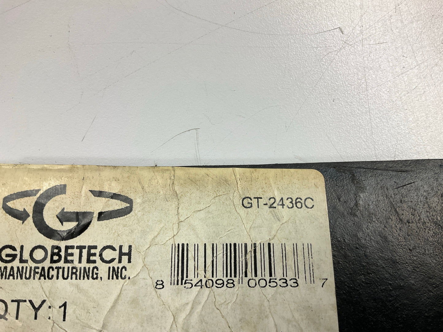Globetech GT2436C 24'' X 36'' X 3/16'''' Chevron Mud Flap - Black