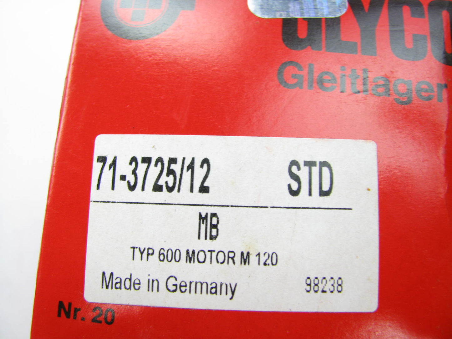 GLYCO 71-3725-12 Mercedes Benz M120 6.0L V12 Connecting Rod Bearings STANDARD