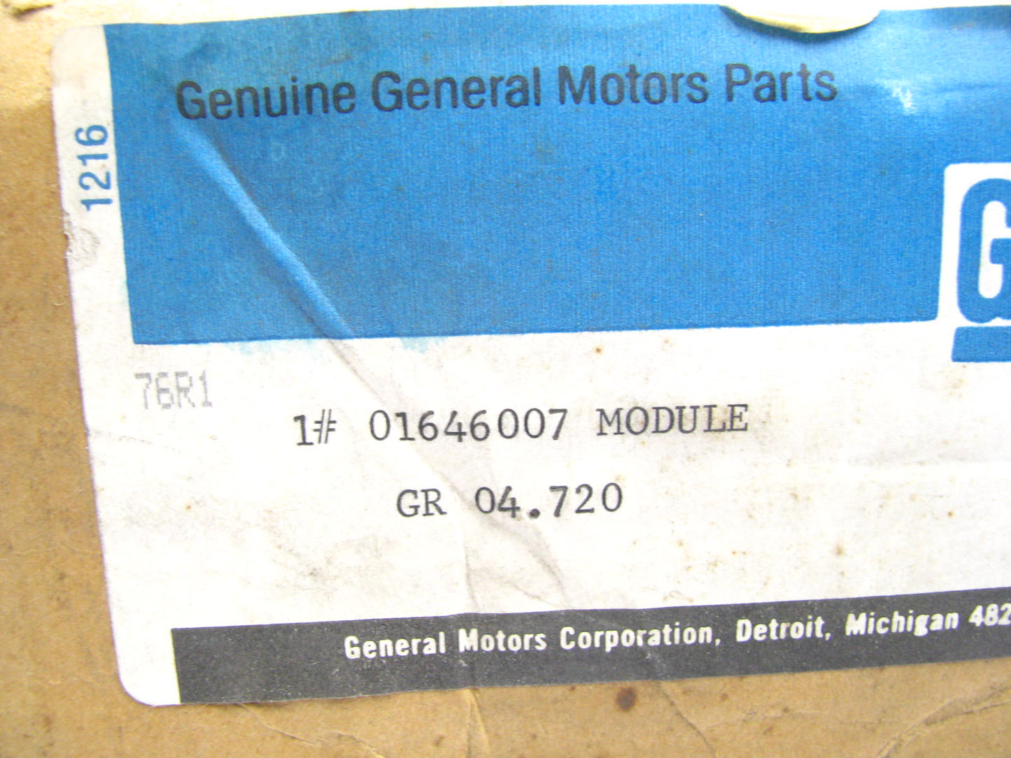 NEW GENUINE GM 01646007 ABS Control Module 10232762, 1646007, 10178788