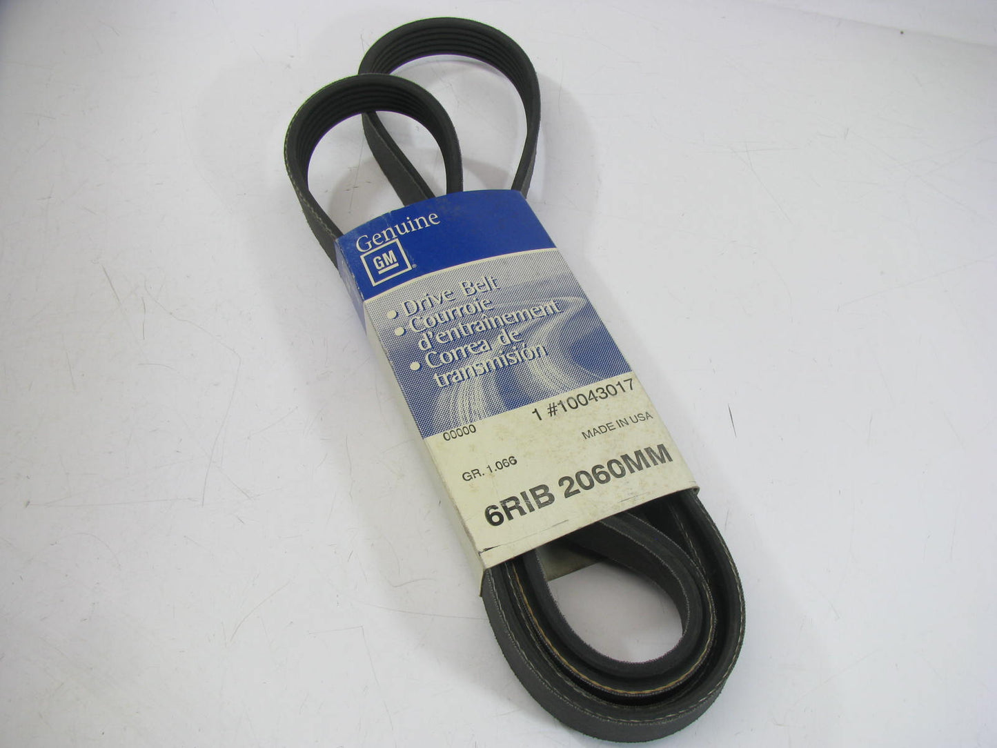 NEW - OEM GM 10043017 Serpentine Belt - 0.84'' X 81.50'' - 6 Ribs