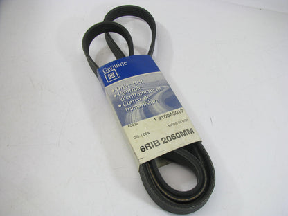 NEW - OEM GM 10043017 Serpentine Belt - 0.84'' X 81.50'' - 6 Ribs