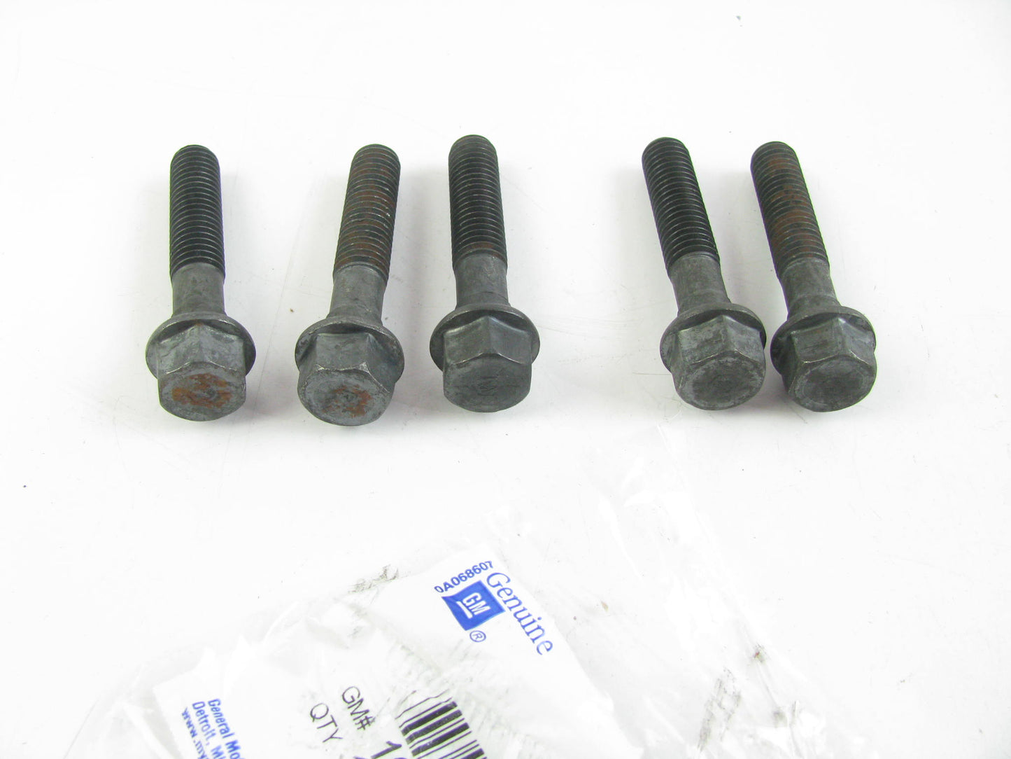 (5) NEW GENUINE OEM GM 10046007  M14x2.375 Oil Pump Bolts SBC