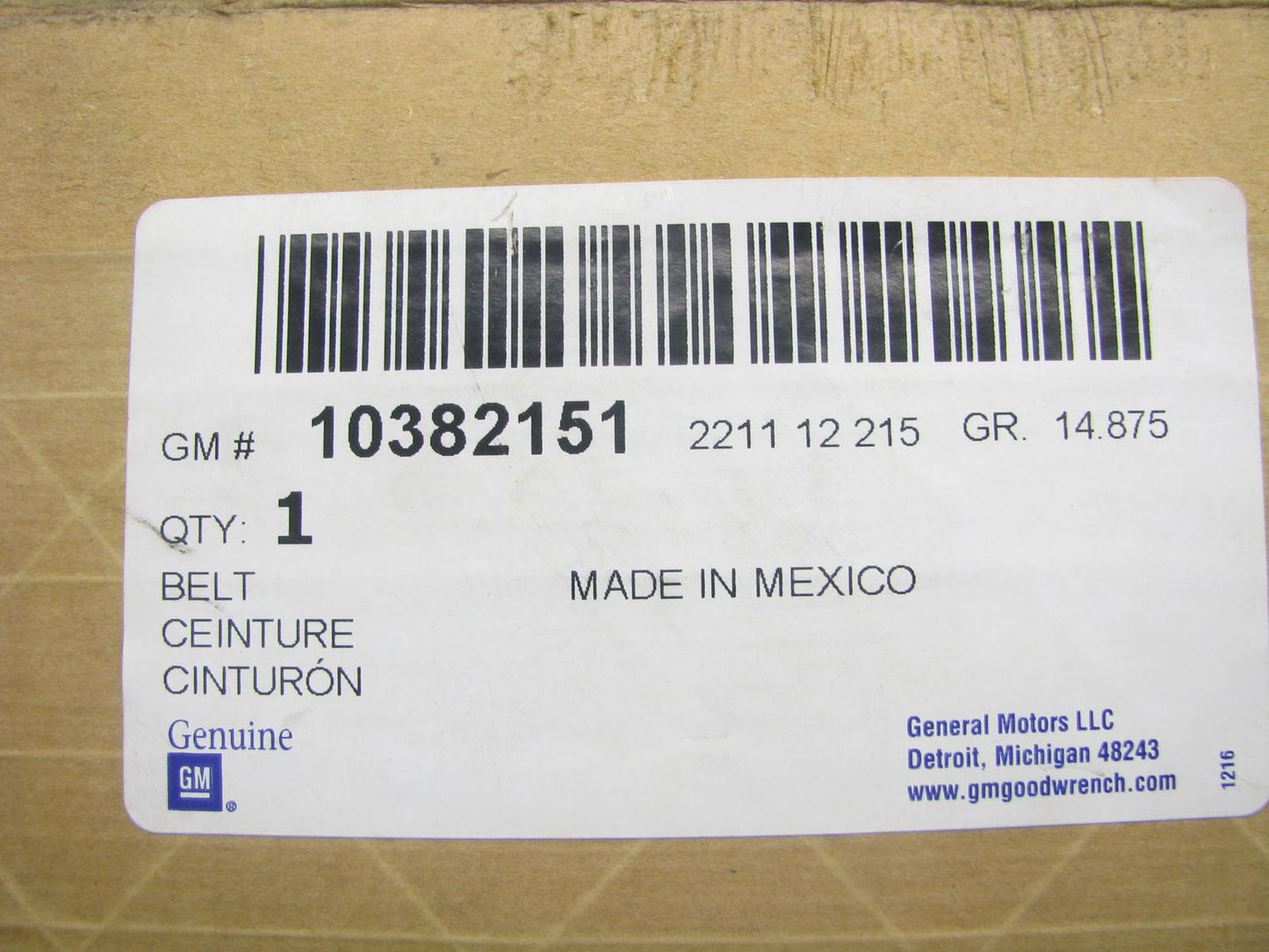 NEW OEM GM 10382151 REAR Right Seat Seat Belt & Retractor 05-06 Cadillac STS