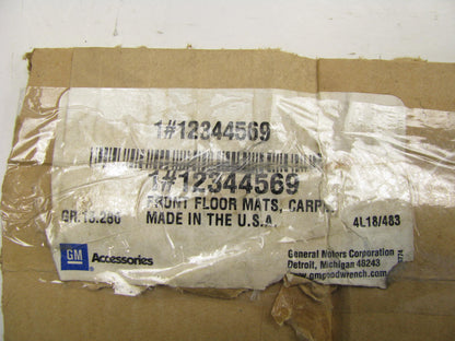 NOS OEM GM Front Floor Mats 12344569  2-piece Set