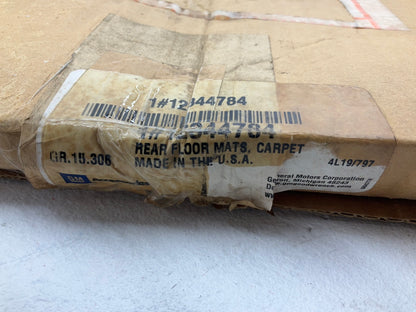 NOS OEM GM 12344784 Rear Floor Mat Carpet 2-PIiece Set, Tan Beige Color