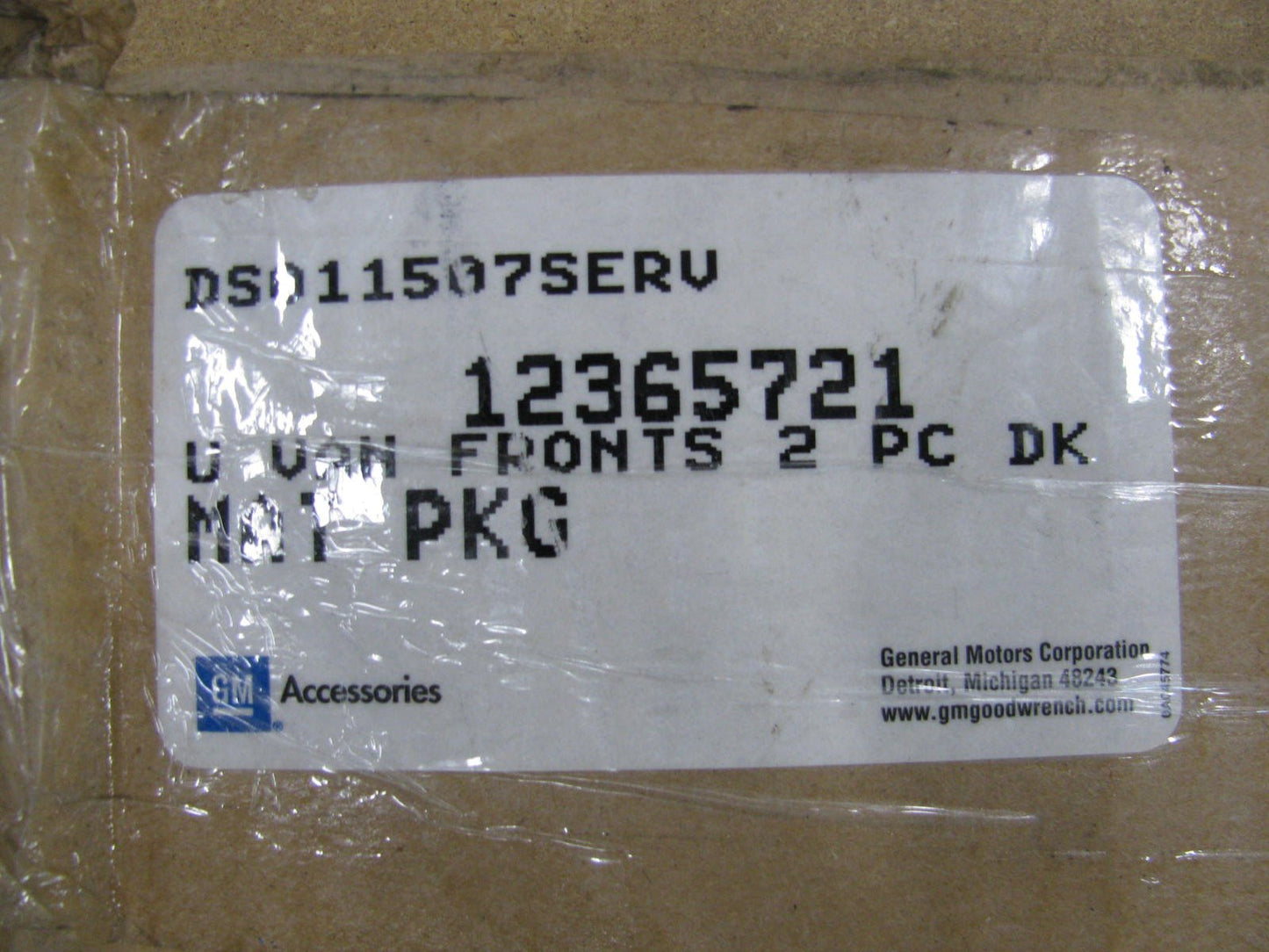 NOS 1997-2004 Venture, Silhouette OEM Gray Front Floor Mats - OEM GM 12365721