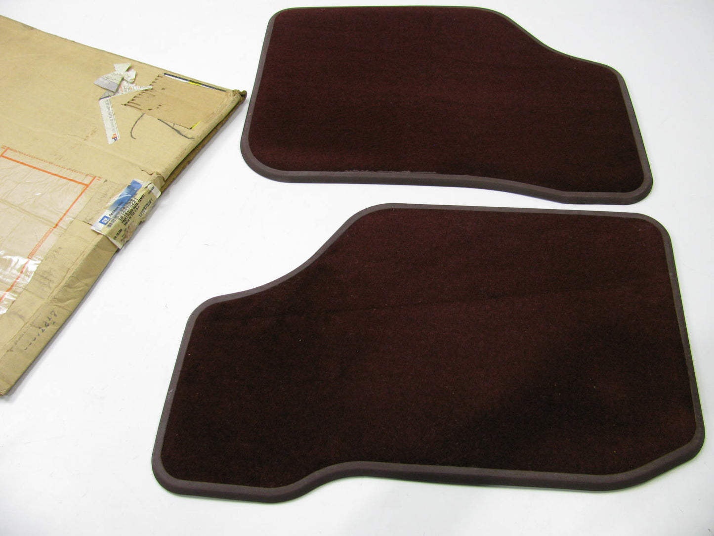 NOS OEM GM Front Floor Mats RED For 94-96 Olds Cutlass Ciera, Buick Century