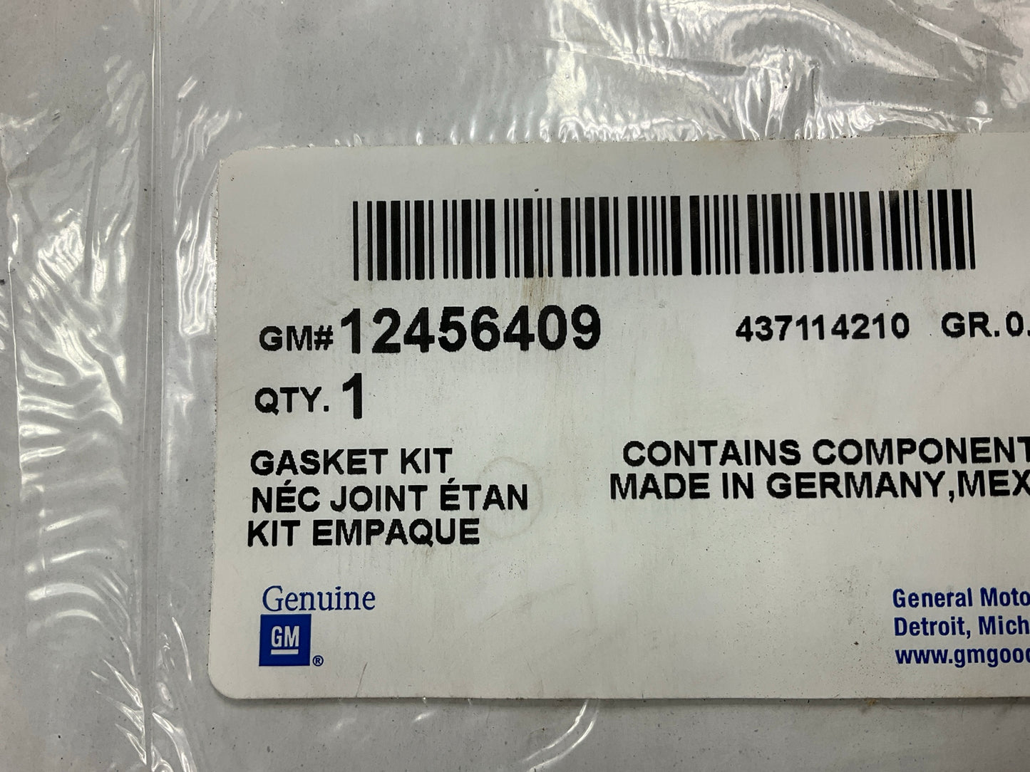NEW - OEM GM 12456409 Cylinder Head Gasket Set 1992-02 Chevrolet GMC 6.5L Diesel