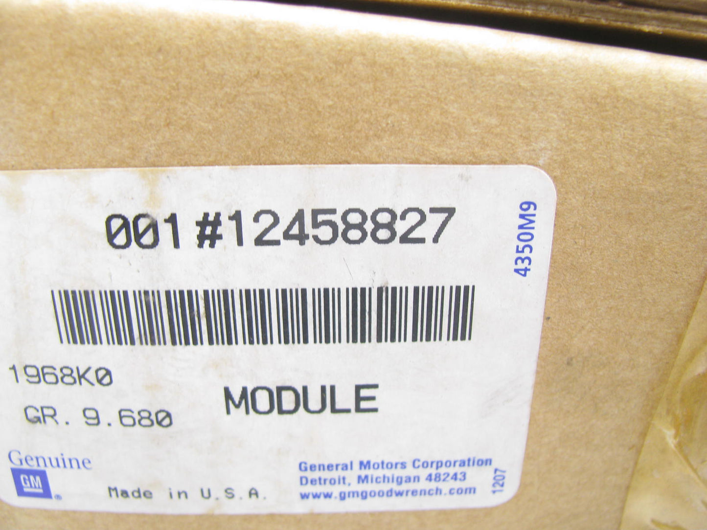 NOS - OEM GM 12458827 Rear Audio Video Interface Module 1999 Montana, Silhouette