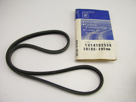 NEW - OEM GM 14102558 Serpentine Belt - 0.42'' X 35.67'' - 3 Ribs