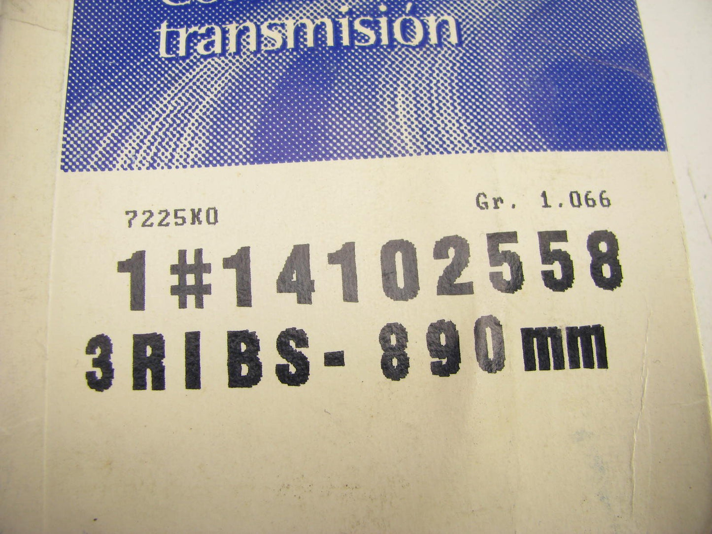 NEW - OEM GM 14102558 Serpentine Belt - 0.42'' X 35.67'' - 3 Ribs