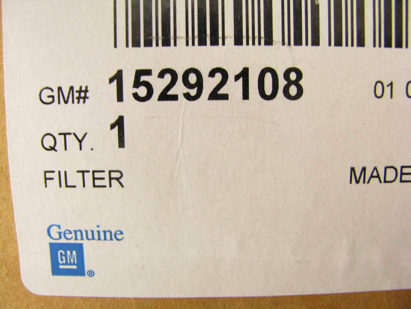 NEW OEM GM 15292108 Fuel Filter 04-09 Topkick / Kodiak T-6500-T8500 7.8L DIESEL