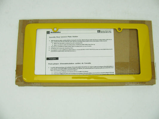 NEW OEM GM  Millennium Yellow Rear License Plate Frame For 2005-2013 Corvette C6