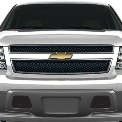 Chrome / White Grille 2007-2010 Chevy Tahoe/Suburban LTZ 1500 2500 Upper & Lower