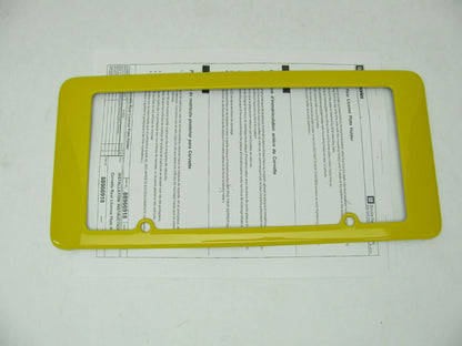 NEW GM 17802354 Rear License Plate Holder OEM For 05-13 Corvette YELLOW