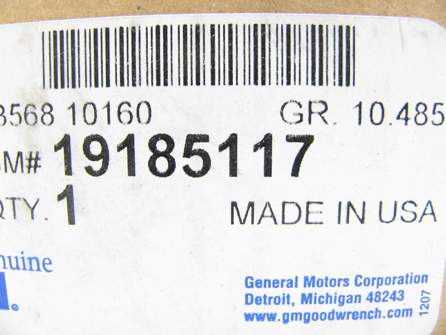 NEW OEM GM 19185117 Anti Theft Keyless Locking Module ECU 09-10 Pontiac Vibe