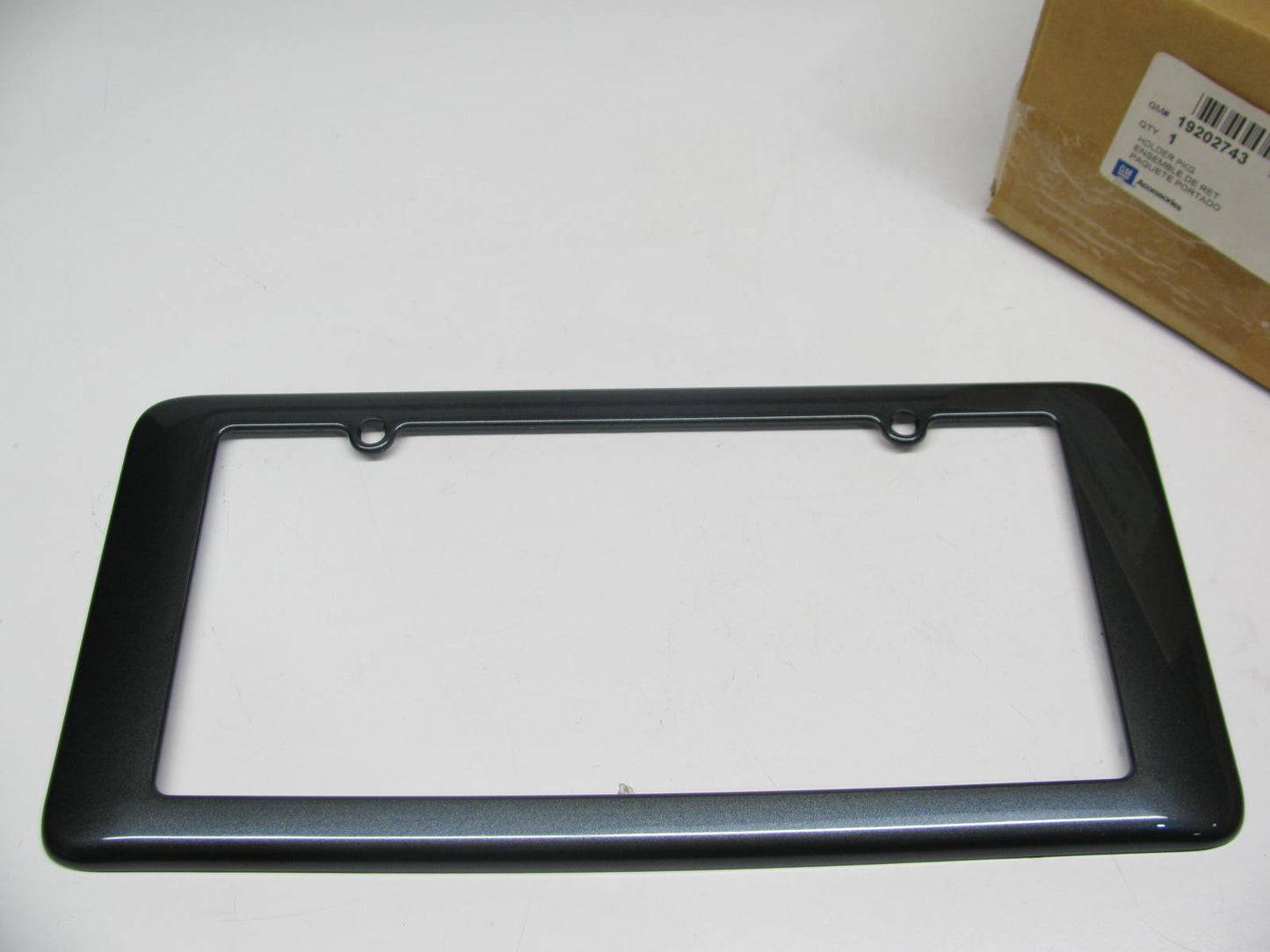 NEW - OEM GM 19202743 Rear License Plate Holder Cyber Gray For 05-13 Corvette C6