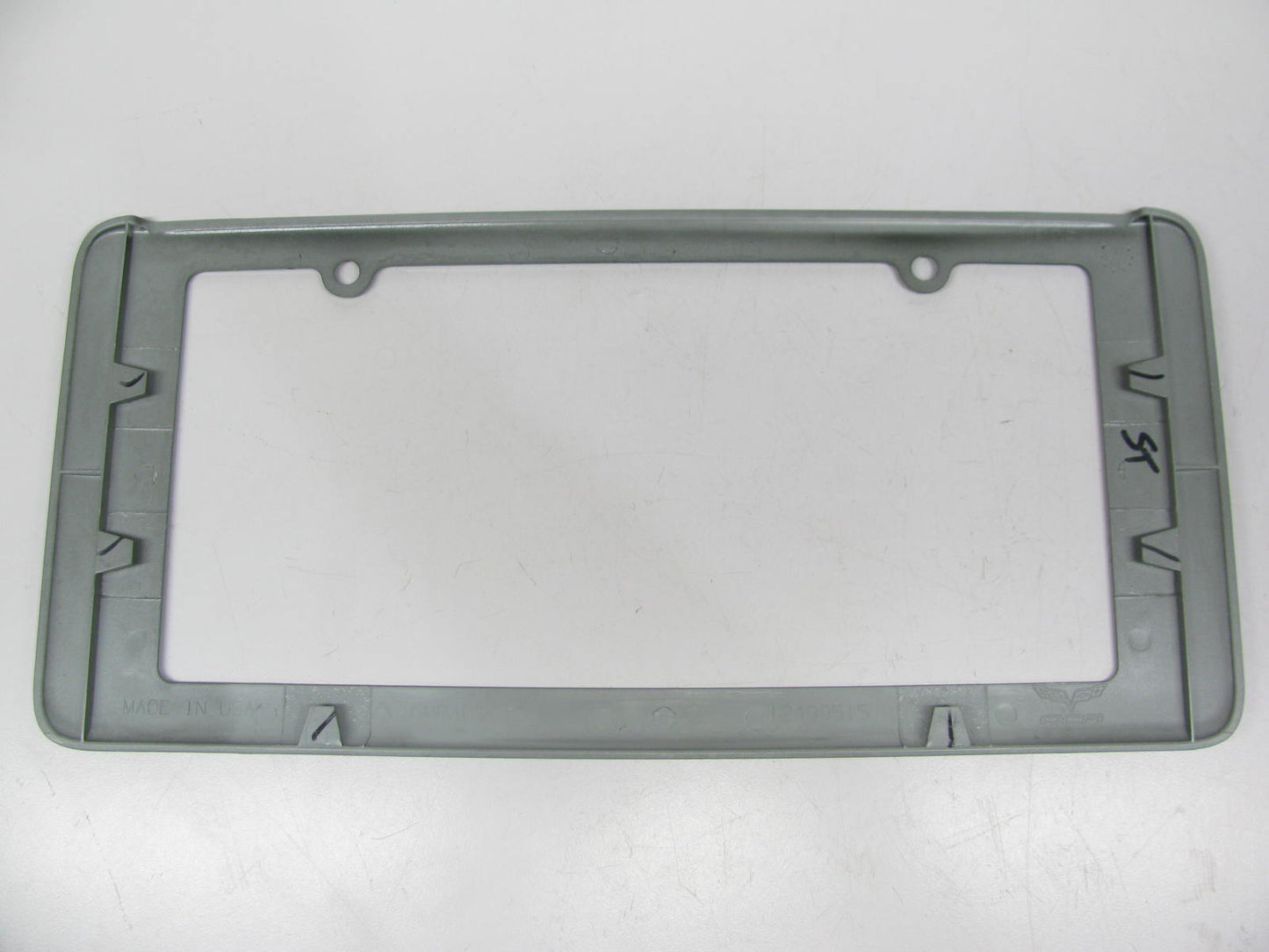 NEW - OEM GM 19202743 Rear License Plate Holder Cyber Gray For 05-13 Corvette C6