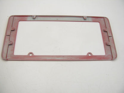 NOS OEM GM Torch Red Rear License Plate Holder For 05-13 C6 Corvette 19212646