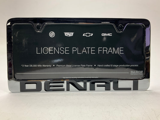 NEW - OEM GM 19368092 License Plate Frame, Chrome GMC Denali