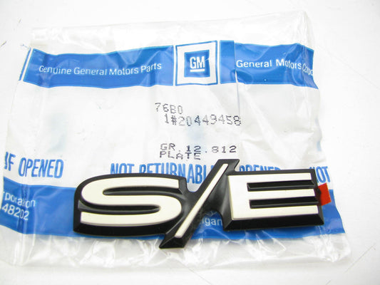 NOS OEM GM 20449458 S/E SE Emblem Badge
