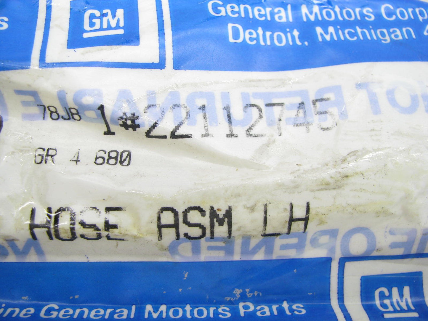 NEW - OEM GM 22112745 Front Left Drivers Side Brake Hose