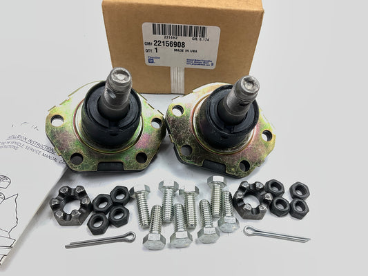 (2) OEM GM 22156908 Front Lower Suspension Ball Joints - 4WD MODELS ONLY