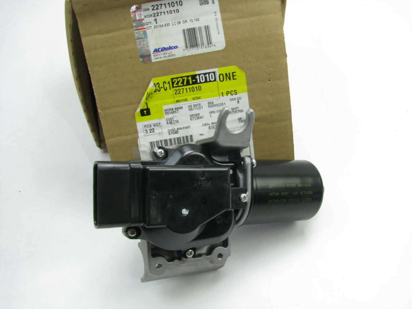 NEW - OEM GM 22711010 Windshield Wiper Motor