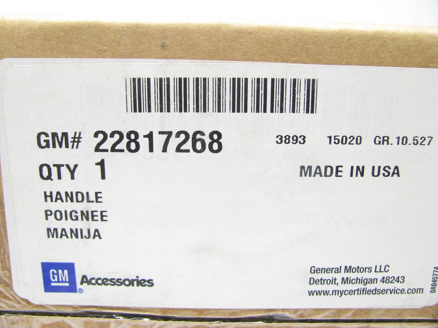 OEM GM 22817268 FRONT REAR Exterior Door Handles For 13-17 Regal 13-16 Malibu