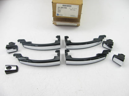 NEW - OEM 22817269 GM 4-PC Door Handle Set Black Granite Metallic W/ Chrome