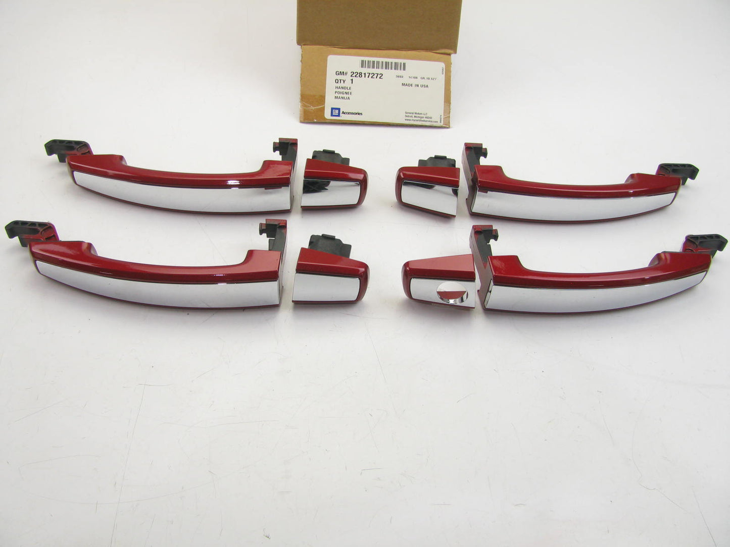 NEW OEM GM 2012-2016 Chevy Sonic Outside Front Rear Door Handles - Crystal Red