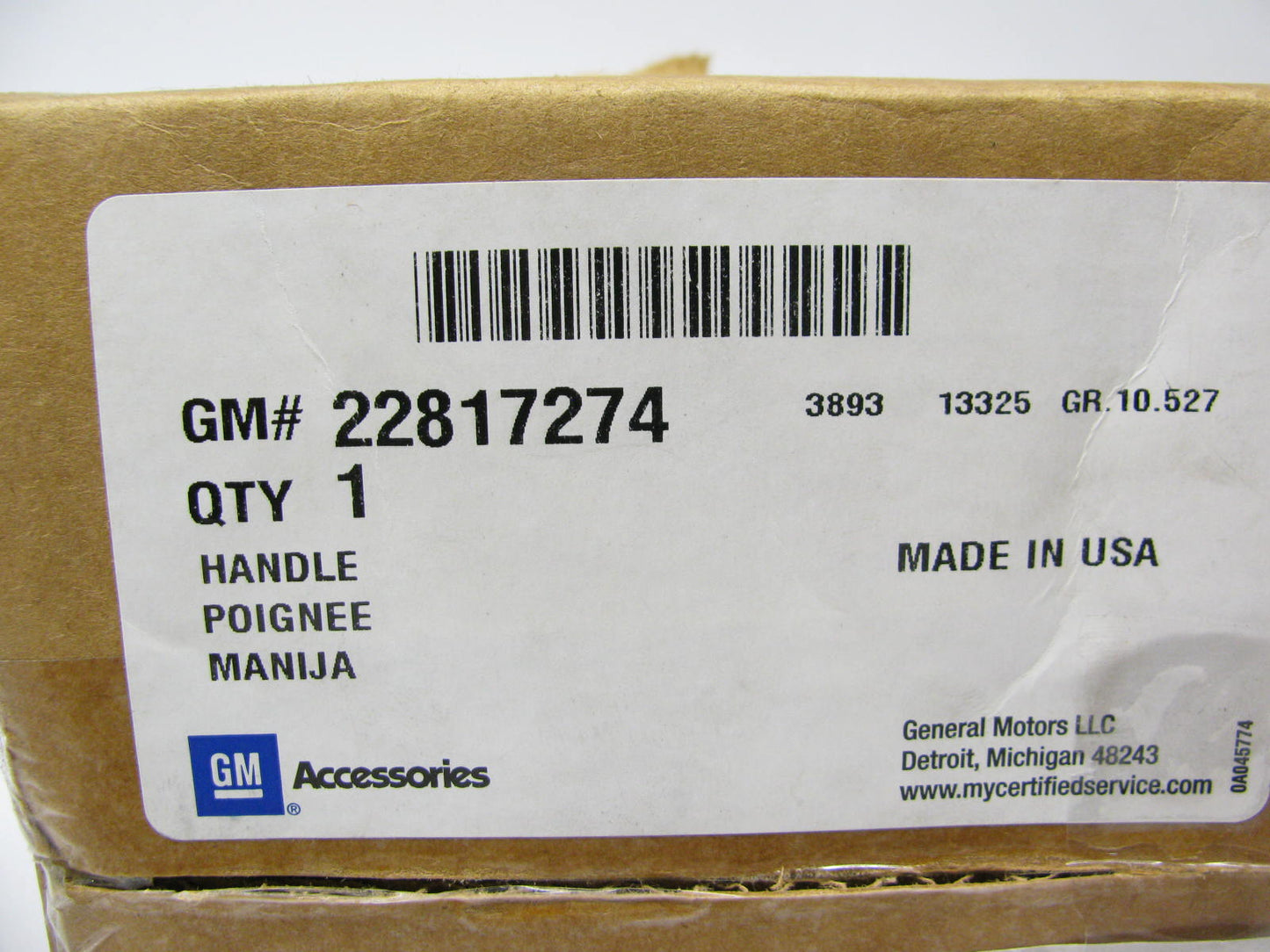 NEW OEM GM 22817274 Front / Rear Exterior Door Handle 2011-15 Buick Regal