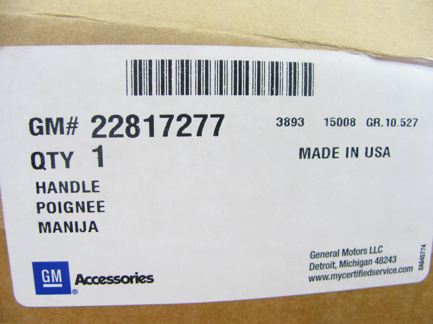 NEW OEM GM Champagne Silver Metallic 4-pc Outside Door Handle Set Chrome Insert