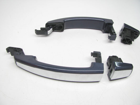 NEW - OEM GM 22817278 Front & Rear Door Handle Set Atlantis Blue W/ Chrome Strip