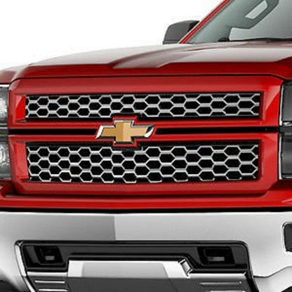 NEW OEM 2014-15 Chevrolet Silverado 1500 CHROME MESH Grille Victory Red Surround