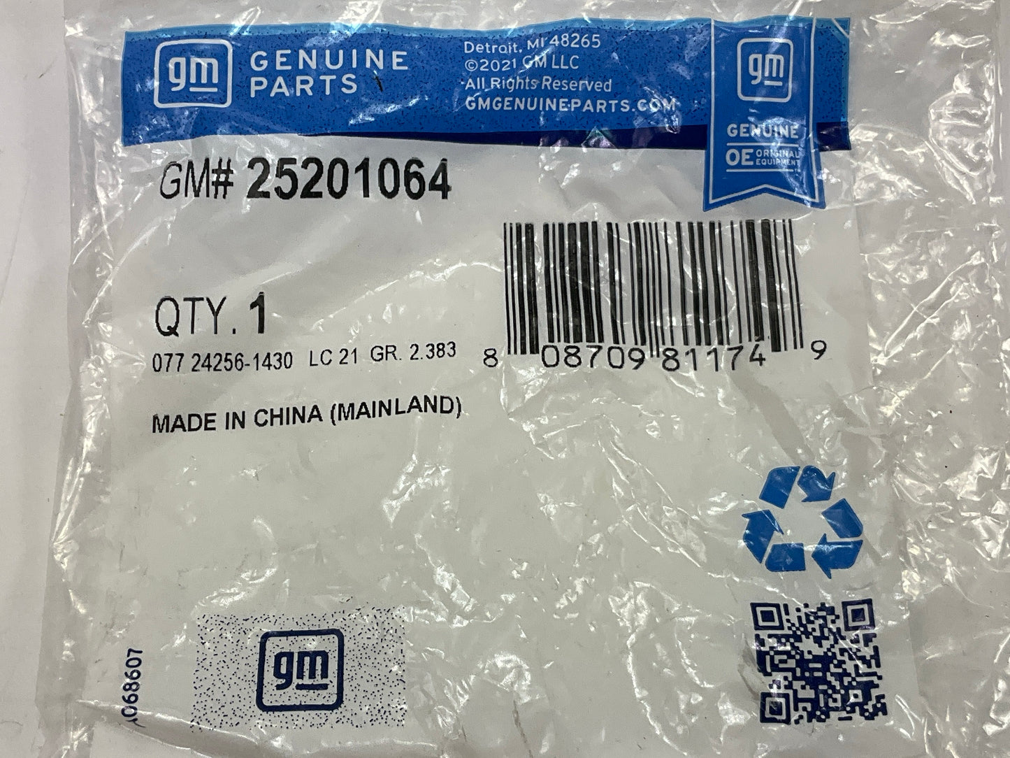 NEW - OEM GM 25201064 Ignition Knock Detonation Sensor