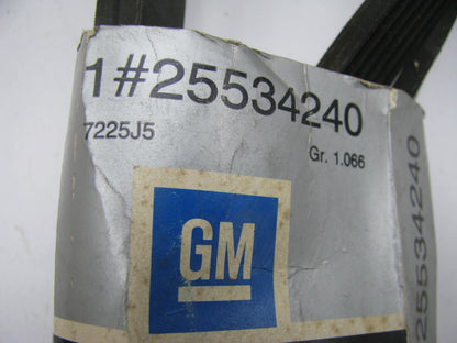 NEW GENUINE OEM GM 25534240 Serpentine Belt - 0.84'' X 112.00'' - 6 Ribs