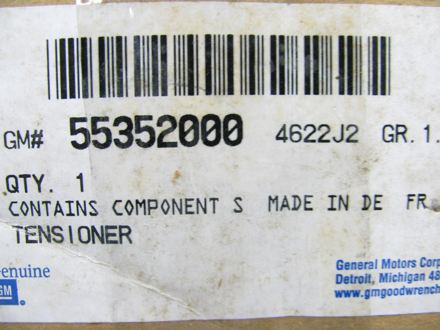 GM 55352000 Belt Tensioner Water Pump Idler Pulley Set 97-01 Cadillac Catera 3.0