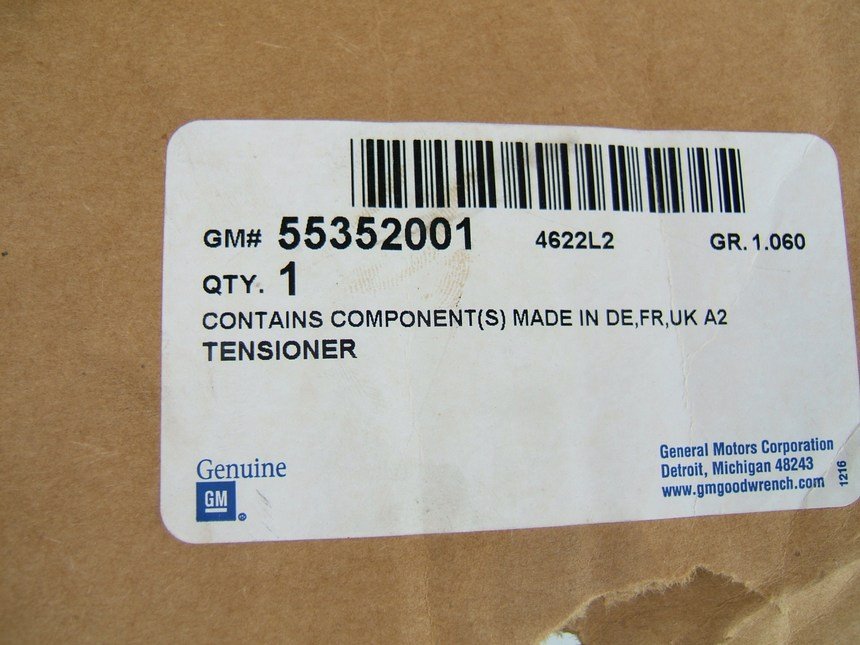 NEW GENUINE OEM GM 55352001 Water Pump Timing Belt Tensioner Kit 1999-01 Catera