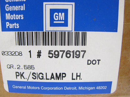 NEW - OEM GM 5976197 LH Left Driver Side Park Signal Lamp Lens