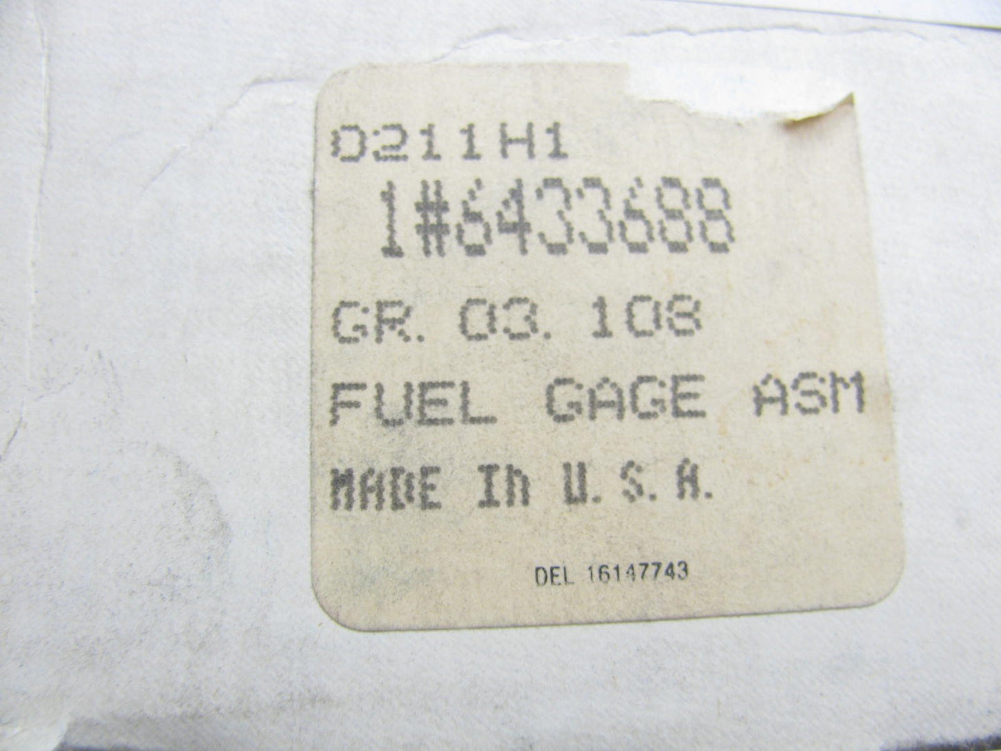 NOS 1983 Oldsmobile Cutlass Ciera Fuel / Volts Gauge OEM GM 6433688