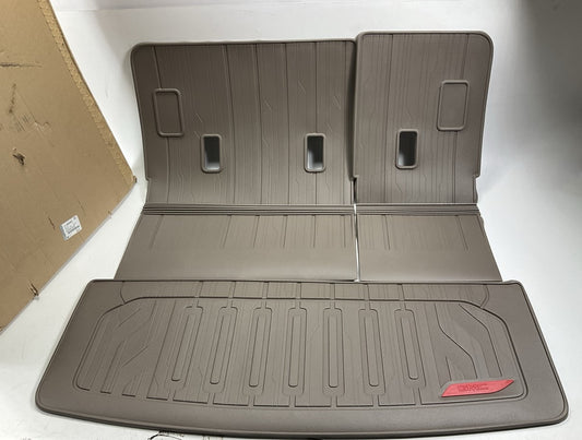 NEW OEM GM 84445537 Cargo Liner Rear Seat Back Rubber Mat, Teak Brown W/ Logo