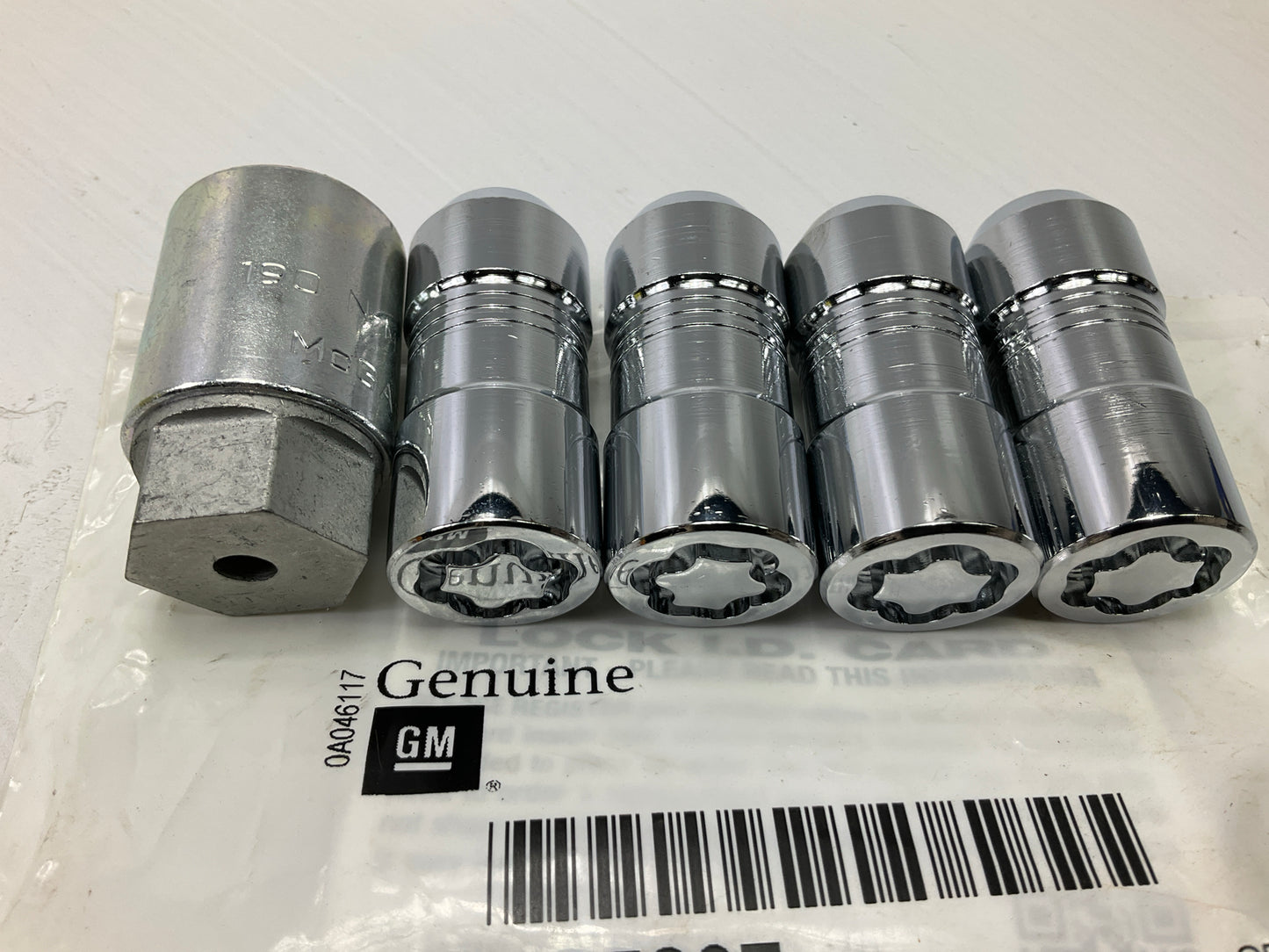 GM 85105307 Chrome Wheel Lock Set Kit For 2007-2023 GMC Sierra 1500 2500 3500 HD